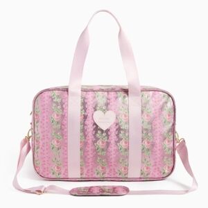 STATE X LoveShackFancy Rockaway Duffle Bag in Metallic Blooming Heirloom NWT